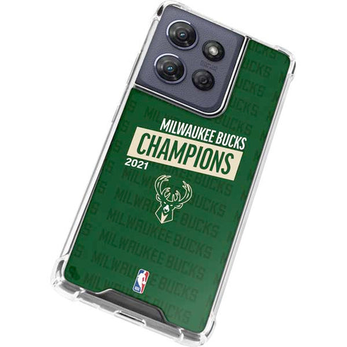 NBA Milwaukee Bucks 2021 Champions Moto G Play 5G (2025) Clear Case